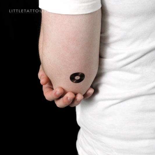 Vinyl Record Temporary Tattoo - Set of 3