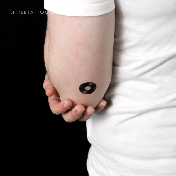 Vinyl Record Temporary Tattoo - Set of 3