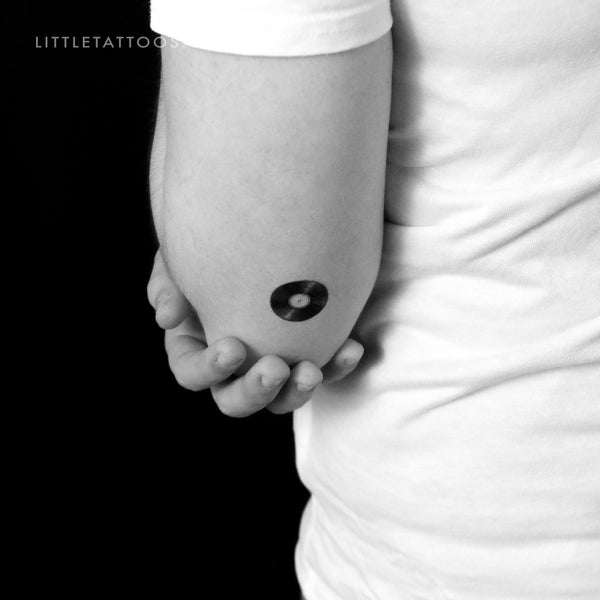 Vinyl Record Temporary Tattoo - Set of 3