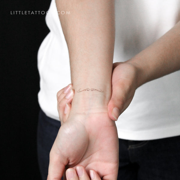 Horizontal Ornament Temporary Tattoo By Marina Molist - Set of 3