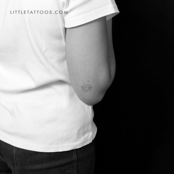 Cherub Face Temporary Tattoo By Stefano Mazza - Set of 3