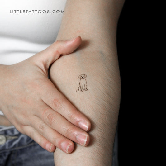 Golden Retriever Temporary Tattoo - Set of 3