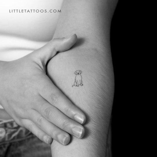 Golden Retriever Temporary Tattoo - Set of 3