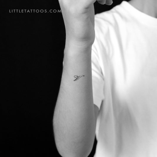 Tatuaje temporal de la letra V (juego de 3)