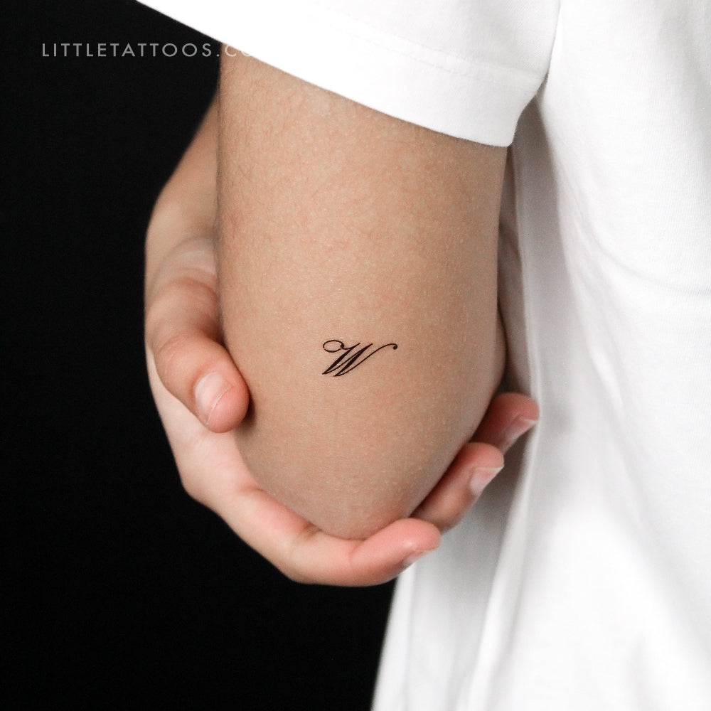 Tatuaje temporal de la letra W (juego de 3)