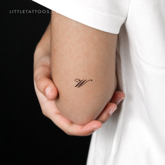 Tatuaje temporal de la letra W (juego de 3)