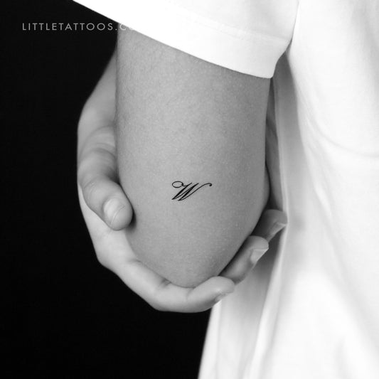 Tatuaje temporal de la letra W (juego de 3)