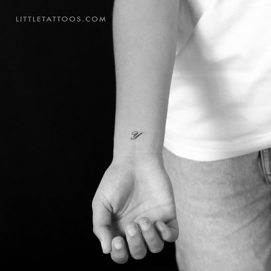 Tatuaje temporal con la letra Y (juego de 3)
