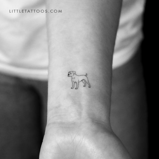 Boxer Dog Temporary Tattoo - Set of 3