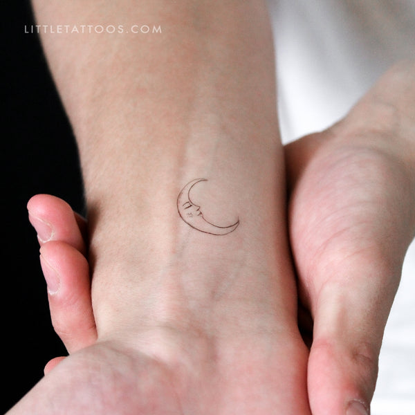 Crescent Moon Temporary Tattoo By Stefano Mazza - Set of 3