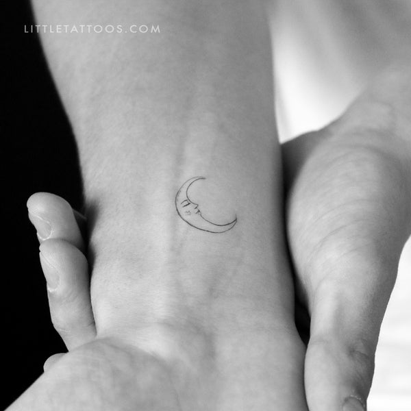 Crescent Moon Temporary Tattoo By Stefano Mazza - Set of 3