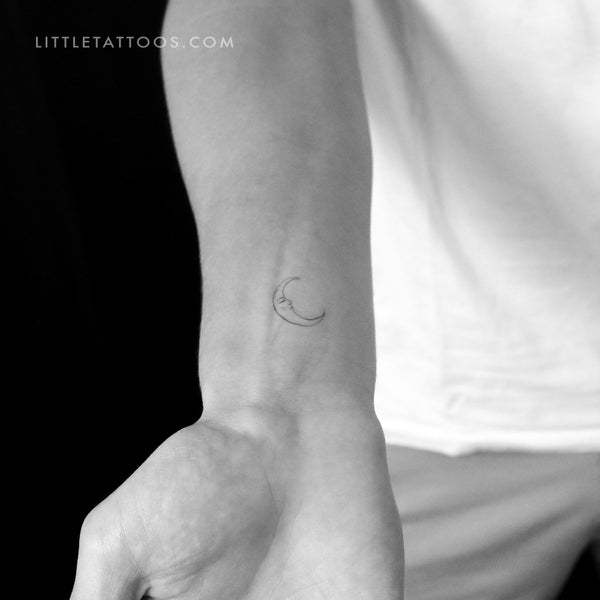 Crescent Moon Temporary Tattoo By Stefano Mazza - Set of 3