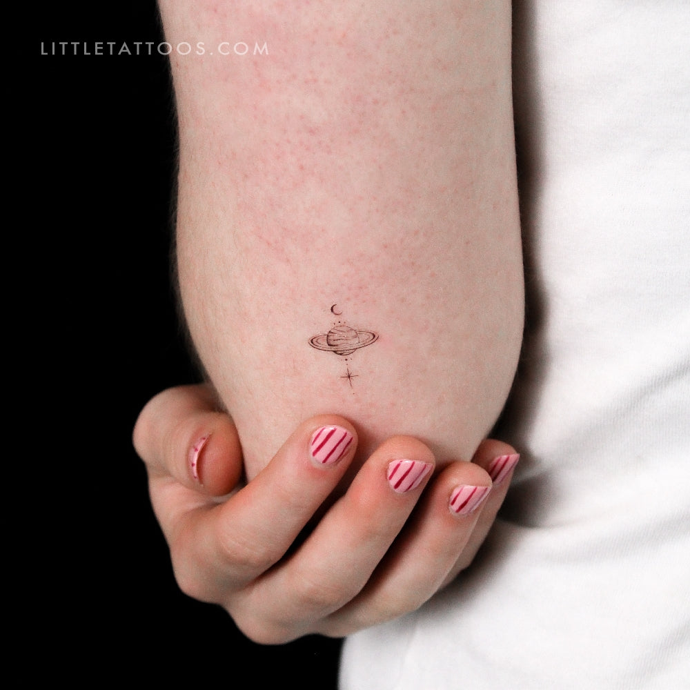 Saturn By Stefano Mazza Temporary Tattoo - Set of 3