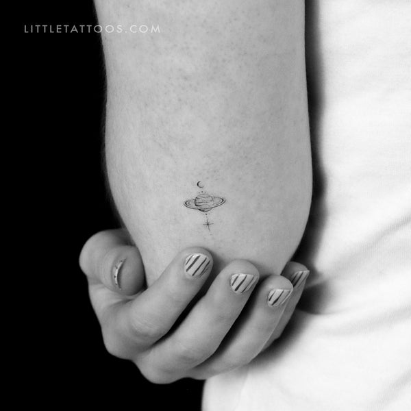 Saturn By Stefano Mazza Temporary Tattoo - Set of 3