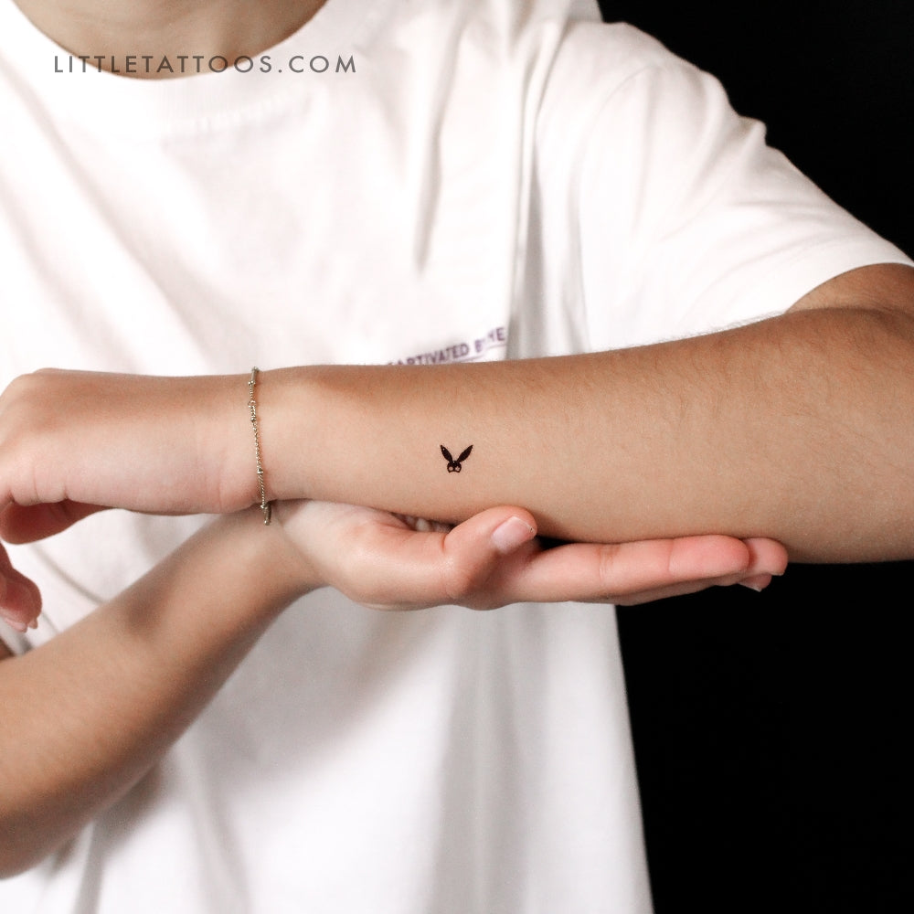 Tiny Bunny Mask Temporary Tattoo - Set of 3