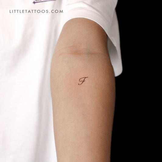 Tatuaje temporal de la letra F (juego de 3)