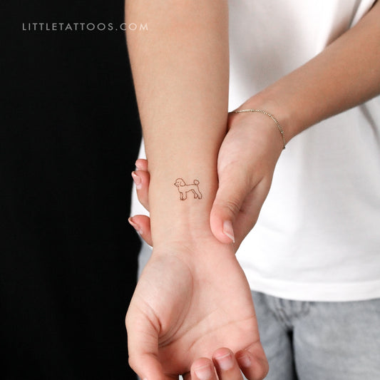 Little Poodle Temporary Tattoo - Set of 3
