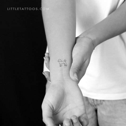 Little Poodle Temporary Tattoo - Set of 3