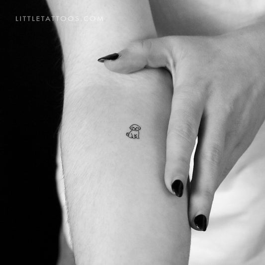 Tiny Maltipoo Temporary Tattoo - Set of 3