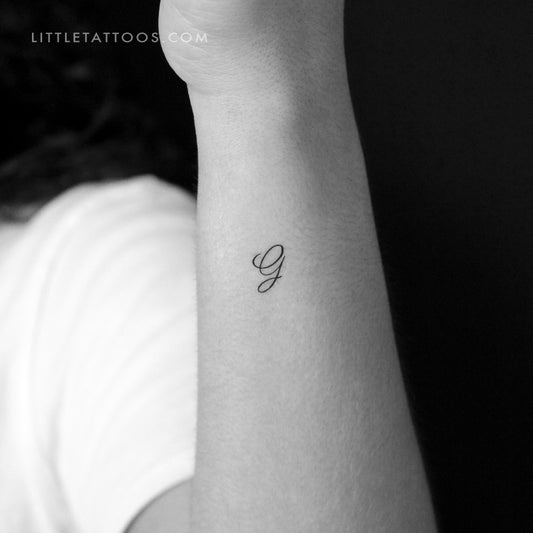 Tatuaje temporal de la letra G (juego de 3)