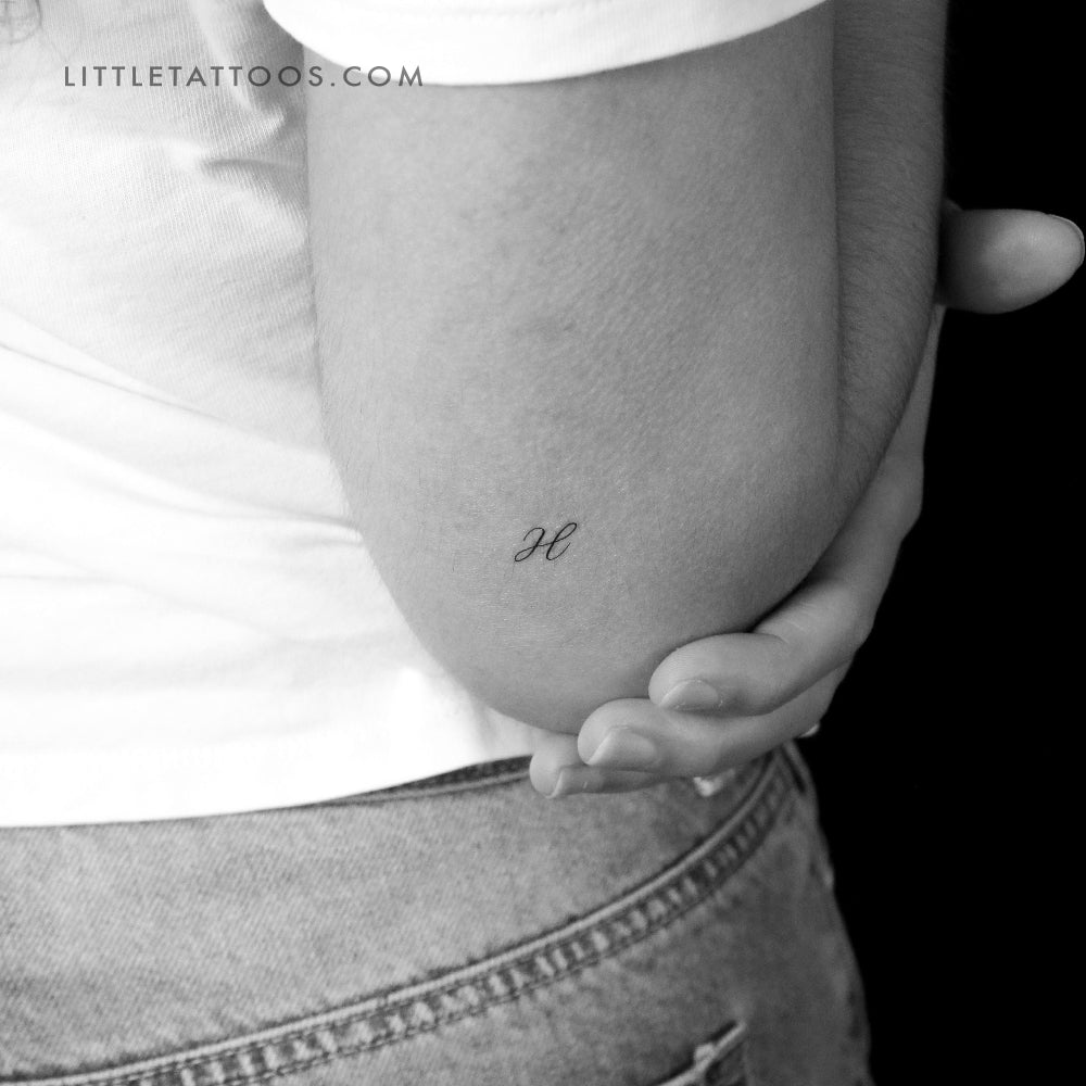 Tatuaje temporal de la letra H (juego de 3)