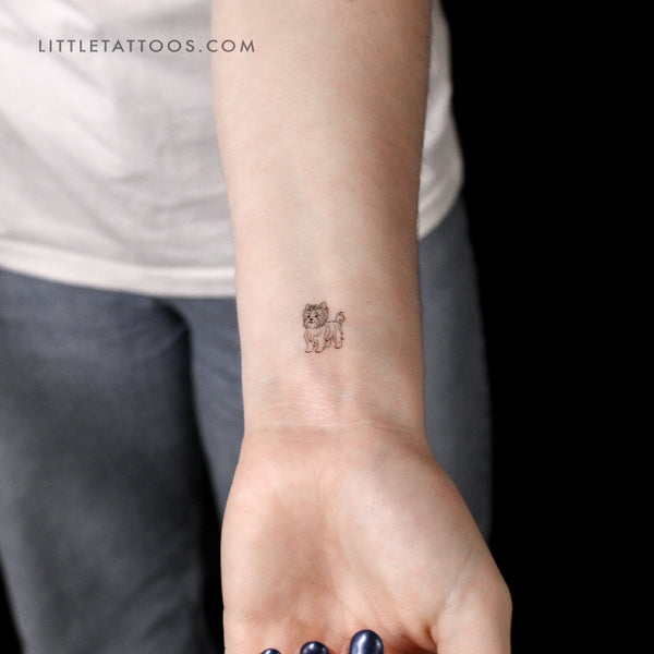 Little Yorkshire Terrier Temporary Tattoo - Set of 3