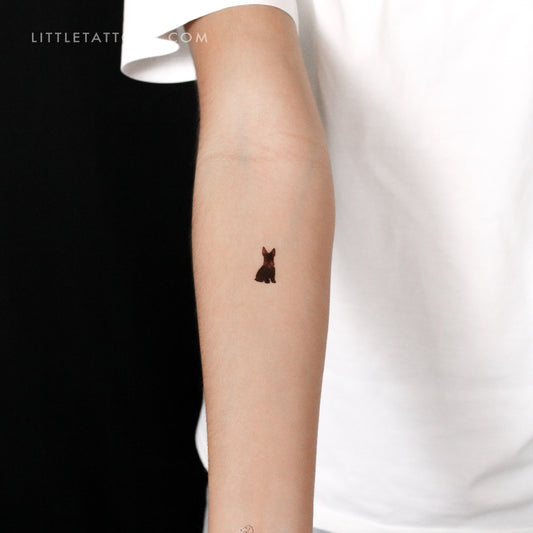 Little Scottish Terrier Temporary Tattoo - Set of 3