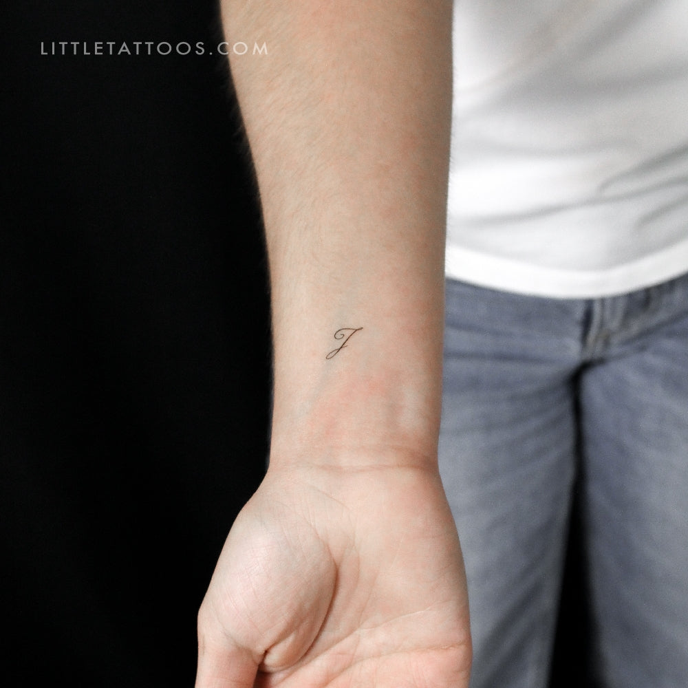 Tatuaje temporal de la letra J (juego de 3)