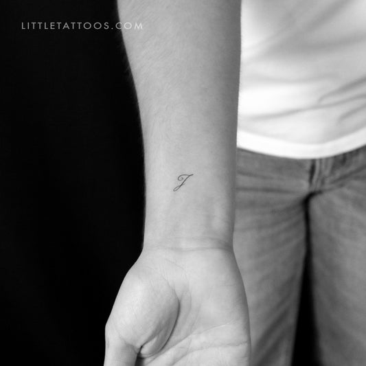 Tatuaje temporal de la letra J (juego de 3)