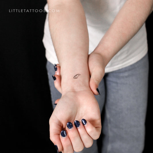 Tatuaje temporal de la letra Q (juego de 3)
