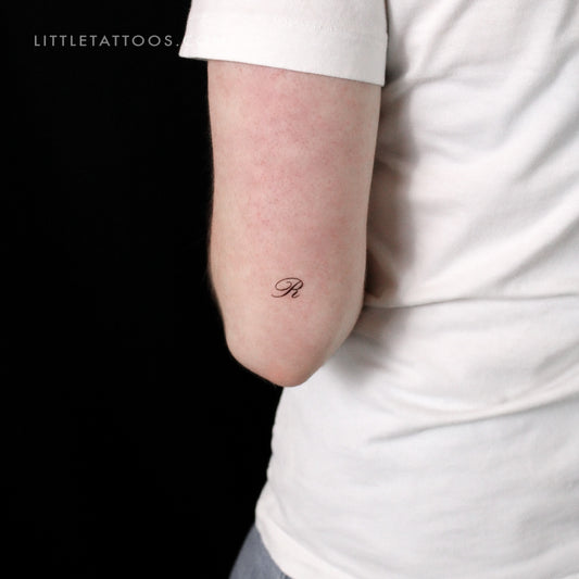 Tatuaje temporal de la letra R (juego de 3)