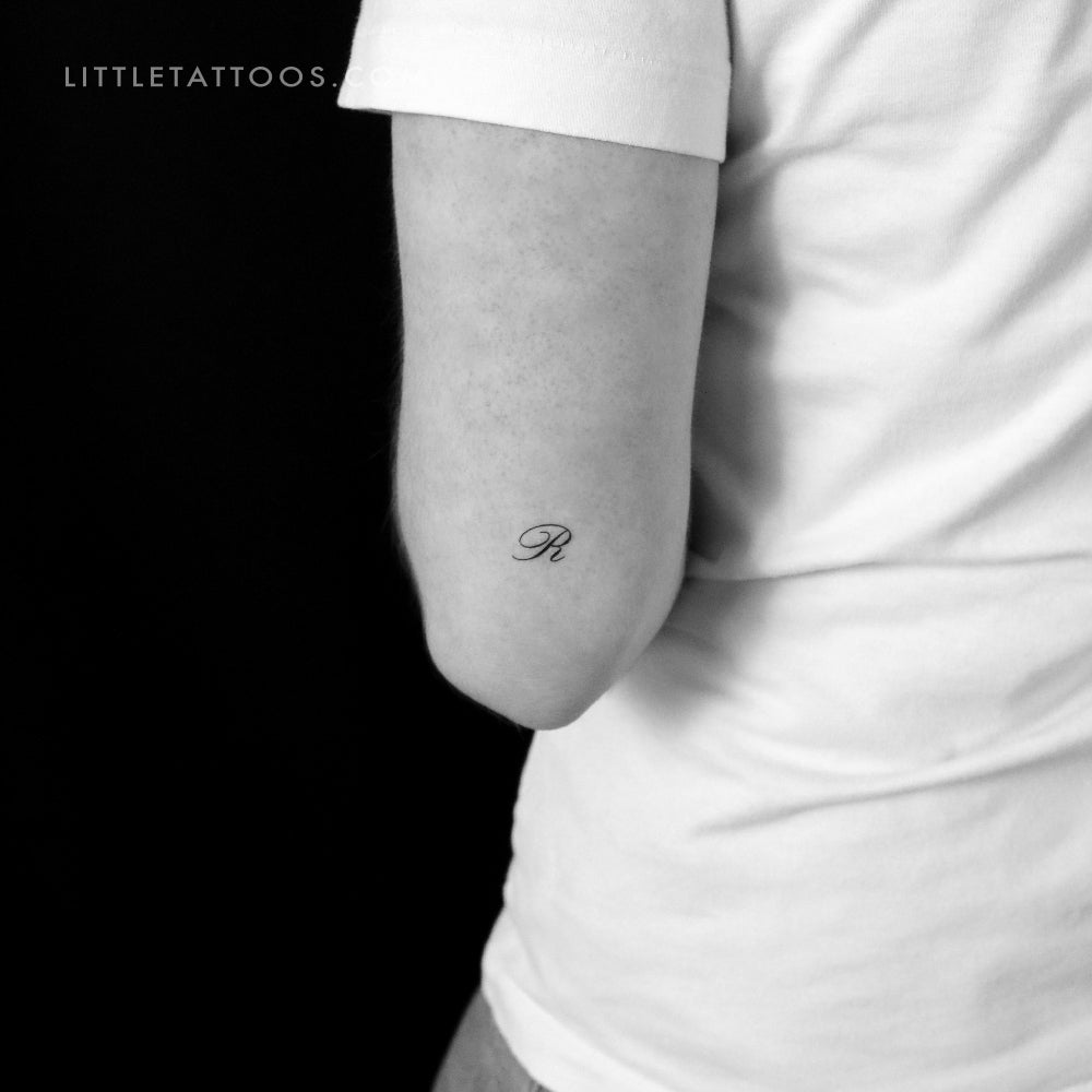 Tatuaje temporal de la letra R (juego de 3)