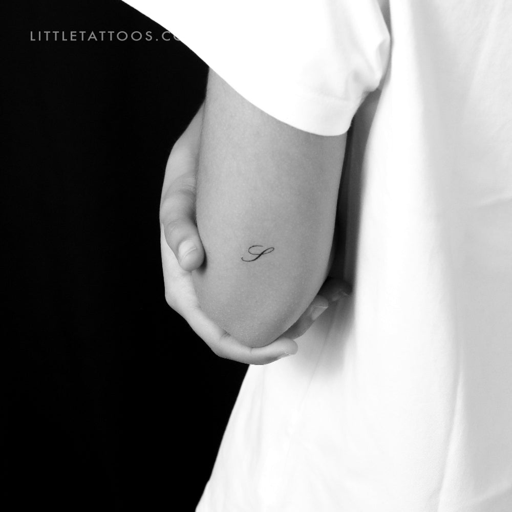 Tatuaje temporal de la letra S (juego de 3)