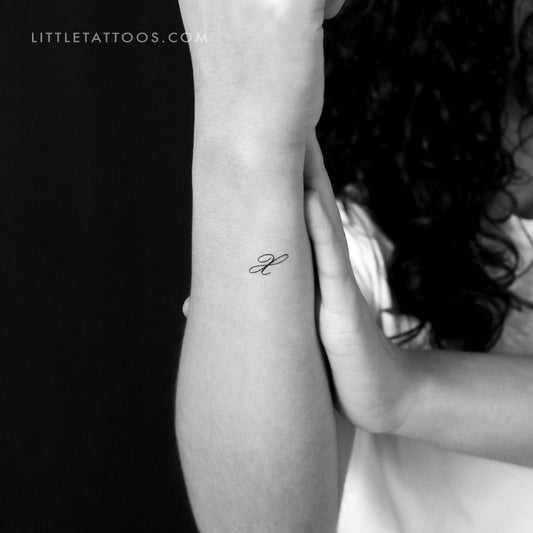 Tatuaje temporal de la letra X (juego de 3)