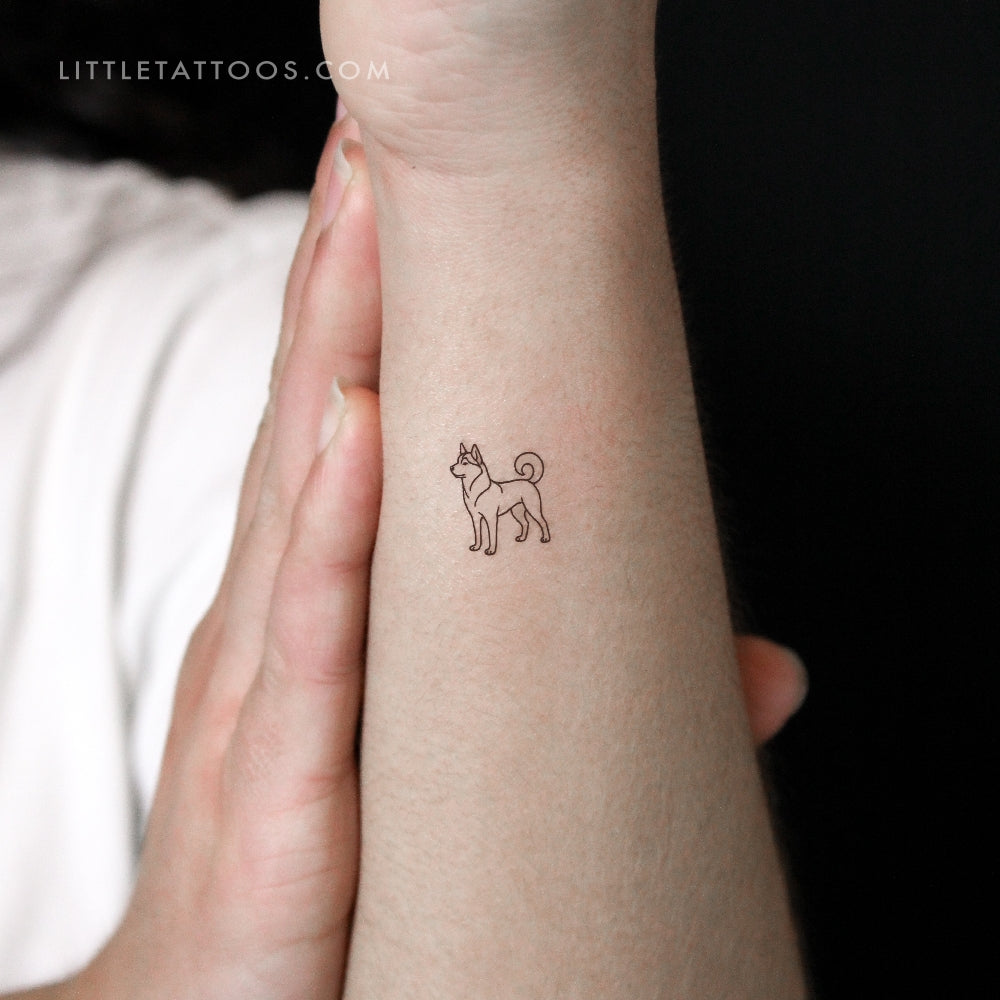 Tatuaje temporal de husky siberiano (juego de 3)