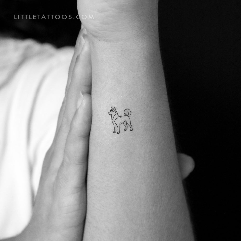 Tatuaje temporal de husky siberiano (juego de 3)