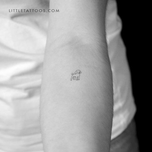 Miniature Poodle Temporary Tattoo - Set of 3