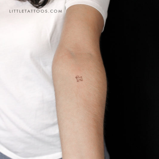 Toy Poodle Temporary Tattoo - Set of 3