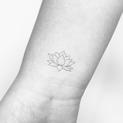 Sacred Lotus Temporary Tattoo - Set of 3