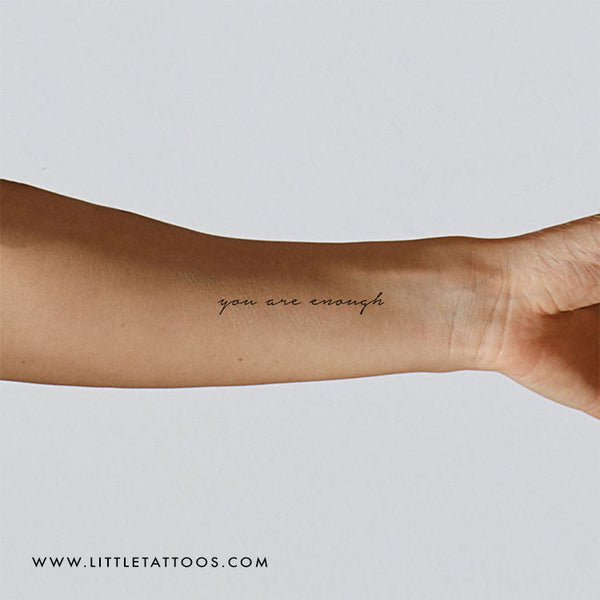 You Are Enough Temporary Tattoo - Set of 3