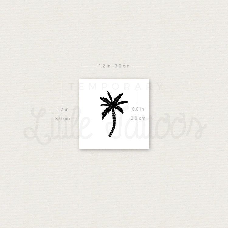 Coconut Tree Temporary Tattoo - Set of 3