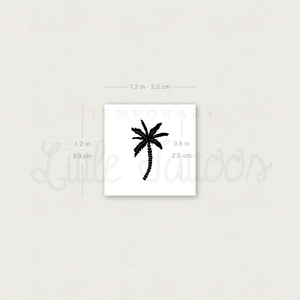 Coconut Tree Temporary Tattoo - Set of 3