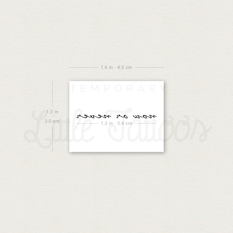 Now Or Never Temporary Tattoo - Set of 3