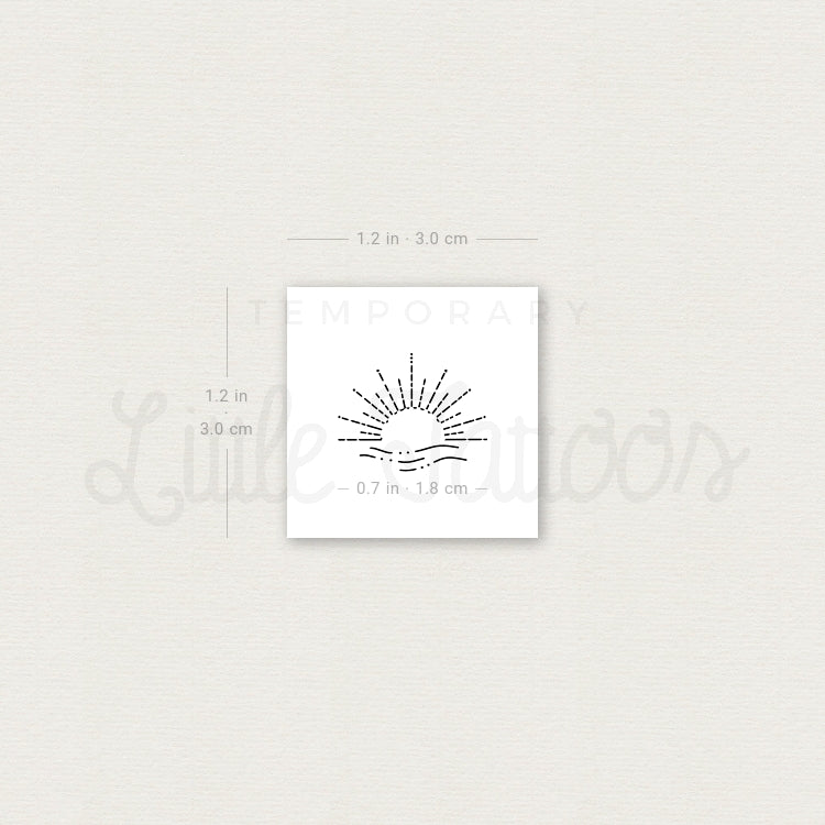 Boho Sunset Temporary Tattoo - Set of 3