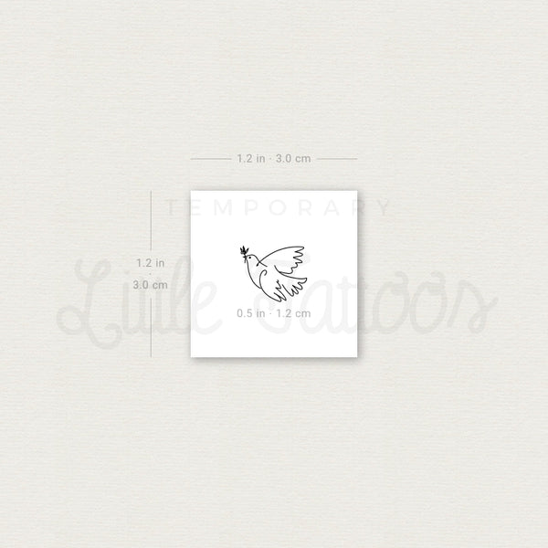 Tiny Dove Of Peace Temporary Tattoo - Set of 3