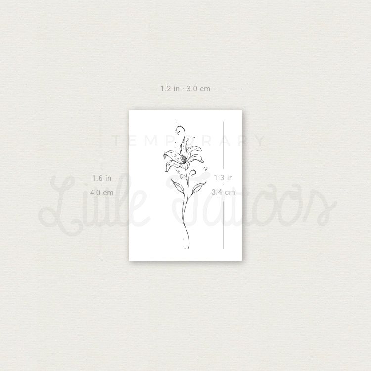 Lily Stargazer By Stefano Mazza Temporary Tattoo - Set of 3