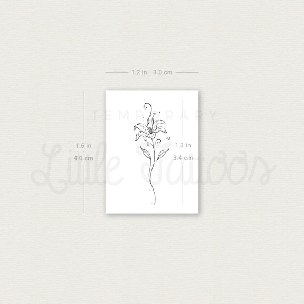 Lily Stargazer By Stefano Mazza Temporary Tattoo - Set of 3