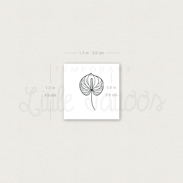 Anthurium Temporary Tattoo - Set of 3