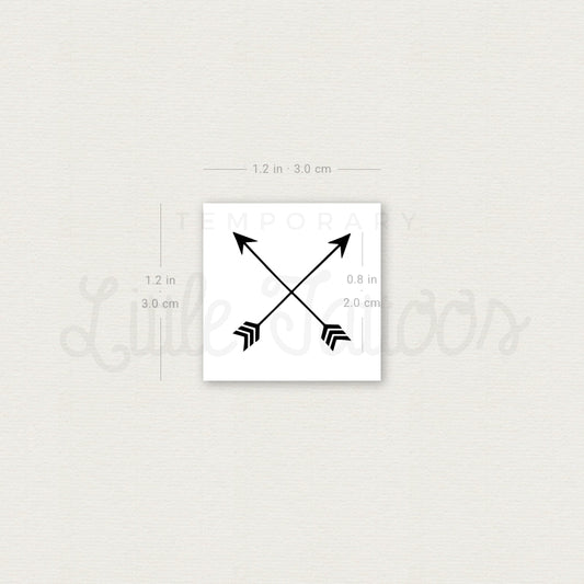 Crossed Arrows Temporary Tattoo - Set of 3