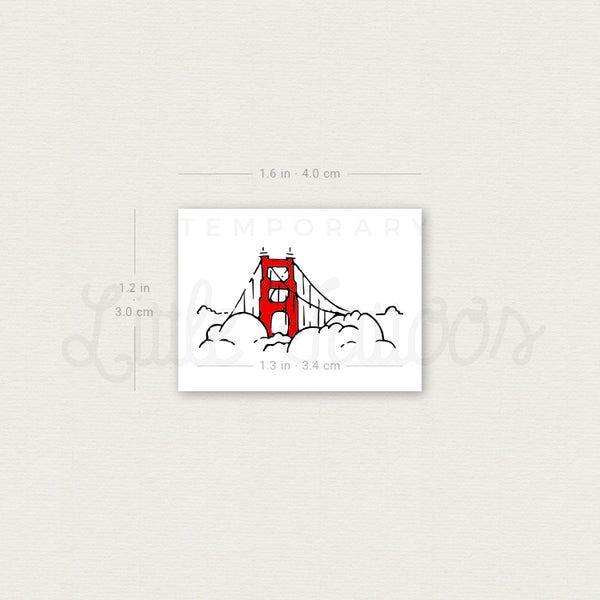 Golden Gate Temporary Tattoo - Set of 3